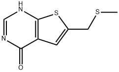 6-((甲硫基)甲基)噻吩并[2,3-D]嘧啶-4(3H)-酮 结构式