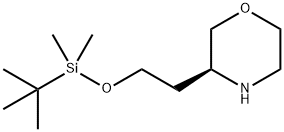 Morpholine, 3-[2-[[(1,1-dimethylethyl)dimethylsilyl]oxy]ethyl]-, (3S)- 结构式