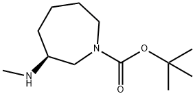 (S)-tert-butyl 3-(methylamino)azepane-1-carboxylate 结构式