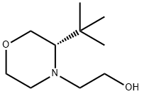 4-Morpholineethanol, 3-(1,1-dimethylethyl)-,(3S)- 结构式