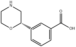 Benzoic acid, 3-(2S)-2-morpholinyl- 结构式