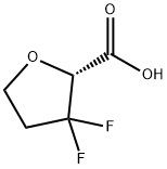 (2R)-3,3-二氟氧戊环-2-羧酸 结构式