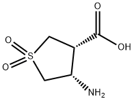 3-Thiophenecarboxylic acid, 4-aminotetrahydro-, 1,1-dioxide, (3S,4S)- 结构式