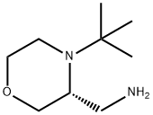 3-Morpholinemethanamine, 4-(1,1-dimethylethyl)-, (3R)- 结构式