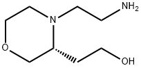 3-Morpholineethanol, 4-(2-aminoethyl)-, (3R)- 结构式