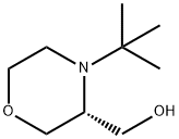3-Morpholinemethanol, 4-(1,1-dimethylethyl)-,(3R)- 结构式