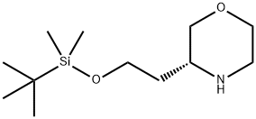 Morpholine, 3-[2-[[(1,1-dimethylethyl)dimethylsilyl]oxy]ethyl]-, (3R)- 结构式