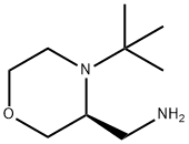 3-Morpholinemethanamine, 4-(1,1-dimethylethyl)-, (3S)- 结构式