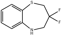 3,3-DIFLUORO-2,3,4,5-TETRAHYDRO-1,5-BENZOTHIAZEPINE 结构式