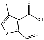 2-甲酰基-4-甲基噻吩-3-羧酸 结构式