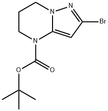 2-溴-6,7-二氢吡唑并[1,5-A]嘧啶-4(5H)-羧酸叔丁酯 结构式