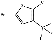 5-溴-2-氯-3-(三氟甲基)噻吩 结构式