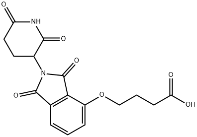 Butanoic acid, 4-[[2-(2,6-dioxo-3-piperidinyl)-2,3-dihydro-1,3-dioxo-1H-isoindol-4-yl]oxy]- 结构式