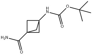 3-(BOC-氨基)双环[1.1.1]戊烷-1-甲酰胺 结构式
