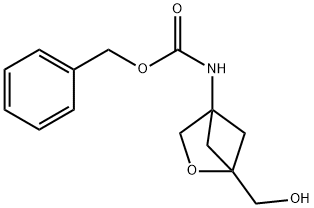N-[1-(羟甲基)-2-氧杂双环[2.1.1]己-4-基]氨基甲酸苄酯 结构式