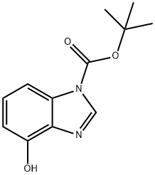 1-BOC-4-羟基苯并咪唑 结构式