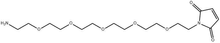 Mal-PEG5-amine TFA salt 结构式