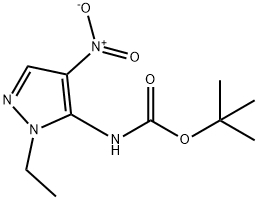 tert-butyl (1-ethyl-4-nitro-1H-pyrazol-5-yl)carbamate 结构式