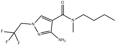 3-amino-N-butyl-N-methyl-1-(2,2,2-trifluoroethyl)-1H-pyrazole-4-carboxamide 结构式