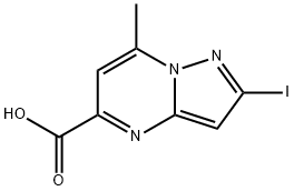 2-iodo-7-methylpyrazolo[1,5-a]pyrimidine-5-carboxylic acid 结构式