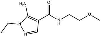 5-amino-1-ethyl-N-(2-methoxyethyl)-1H-pyrazole-4-carboxamide 结构式