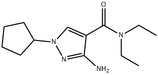 3-amino-1-cyclopentyl-N,N-diethyl-1H-pyrazole-4-carboxamide 结构式