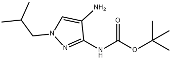 tert-butyl (4-amino-1-isobutyl-1H-pyrazol-3-yl)carbamate 结构式