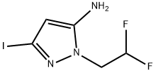 1-(2,2-difluoroethyl)-3-iodo-1H-pyrazol-5-amine 结构式