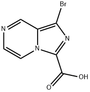 1-溴咪唑并[1,5-A]吡嗪-3-羧酸 结构式