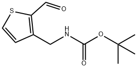 tert-butyl N-[(2-formylthiophen-3-yl)methyl]carbamate 结构式