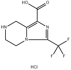 3-(三氟甲基)-5,6,7,8-四氢咪唑并[1,5-A]吡嗪-1-羧酸盐酸盐 结构式