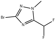 3-溴-5-(二氟甲基)-1-甲基-1H-1,2,4-三唑 结构式