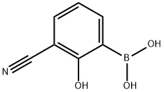 3-氰基-2-羟基苯硼酸 结构式