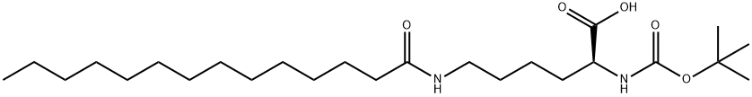 NΑ-叔丁氧羰基-NΕ-十四酰-L-赖氨酸 结构式