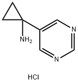 1-(pyrimidin-5-yl)cyclopropanamine hydrochloride 结构式