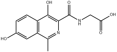 Glycine, N-[(4,7-dihydroxy-1-methyl-3-isoquinolinyl)carbonyl]- 结构式