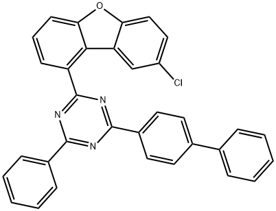 1,3,5-triazine, 2-[1,1'-biphenyl]-4-yl-4-(8-chloro-1-dibenzofuranyl)-6-phenyl- 结构式