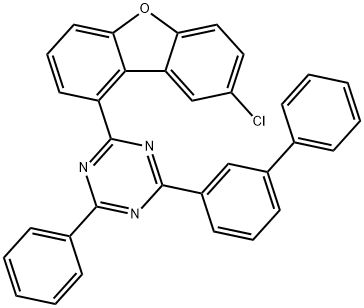 1,3,5-triazine, 2-[1,1'-biphenyl]-3-yl-4-(8-chloro-1-dibenzofuranyl)-6-phenyl- 结构式