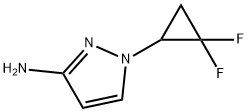 1-(2,2-DIFLUOROCYCLOPROPYL)-1H-PYRAZOL-3-AMINE 结构式