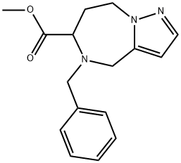 5-苄基-5,6,7,8-四氢-4H-吡唑并 [1,5-A] [1,4] 二氮杂卓-6-羧酸甲酯 结构式