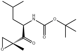 ((R)-4-甲基-1-((R)-2-甲基环氧乙烷-2-基)-1-氧代戊烷-2-基)氨基甲酸叔丁酯 结构式