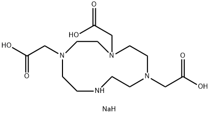 1,4,7,10-四氮杂环十二烷-1,4,7-三乙酸钠盐 结构式