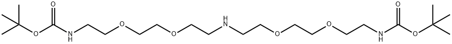 NH-bis(PEG2-Boc) 结构式