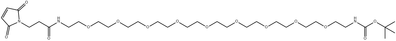 Mal-amido-PEG9-NHBoc 结构式