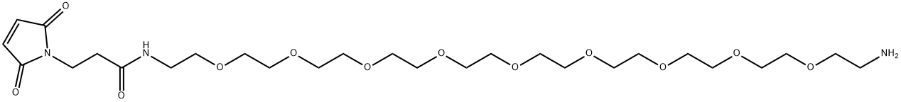 Mal-amido-PEG9-amine TFA salt 结构式
