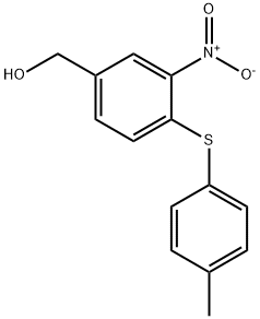 Benzenemethanol, 4-[(4-methylphenyl)thio]-3-nitro- 结构式