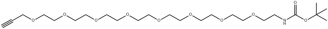 t-Boc-N-Amido-PEG8-propargyl 结构式