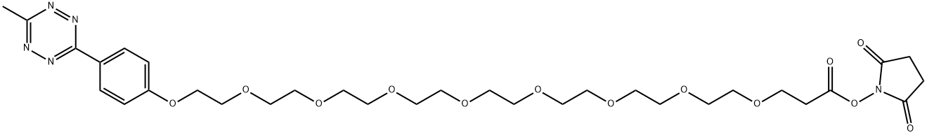 Methyltetrazine-PEG8-NHS ester 结构式
