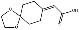 2-{1,4-二氧杂螺[4.5]癸烷-8-亚基}乙酸 结构式