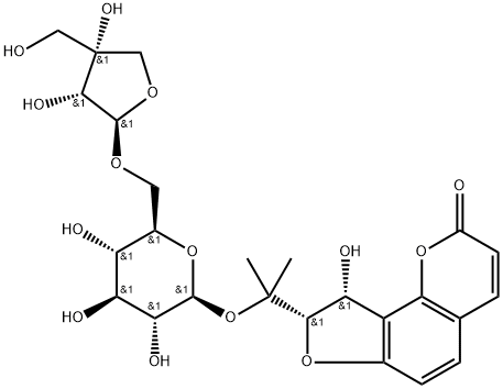 6′′-O-β-D-Apiofuranosylapterin 结构式